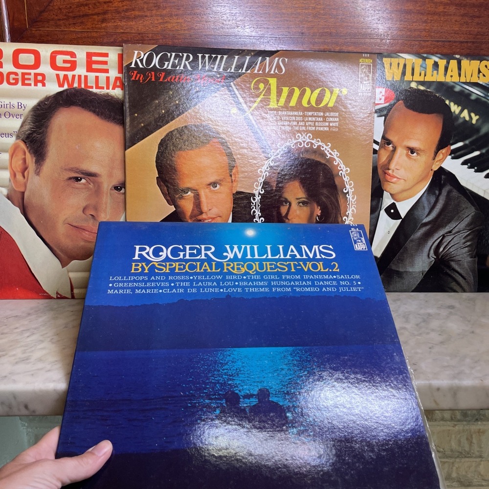 Roger Williams Vinyl LP Rescord Set | 4 Albums | Latin Mood Born Free Special Re